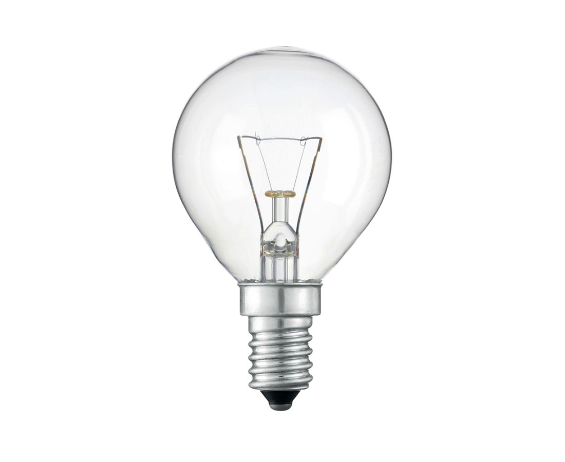 ნათურა ვარვარა ბურთი გამჭვირვალე E27 240V-60W L79 ლუქსრამი — ნათურა და ვაზნა